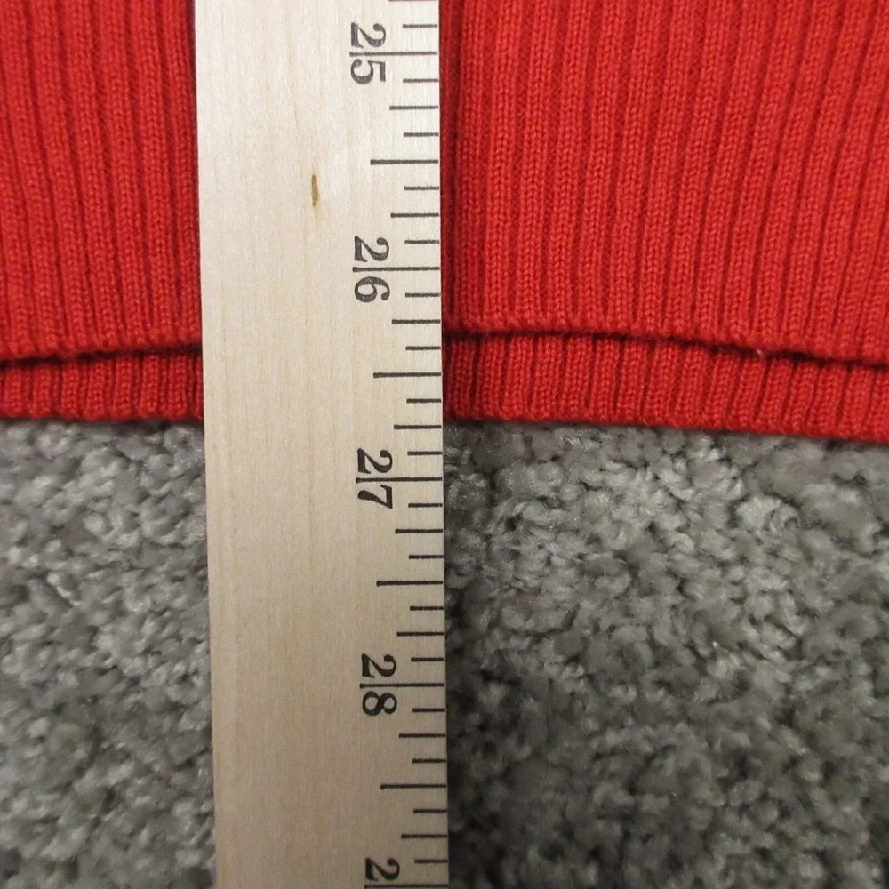 Ossi Sweater Mens Large Red Argyle Crewneck Pullover Knit‎ Skiwear Holiday Wool